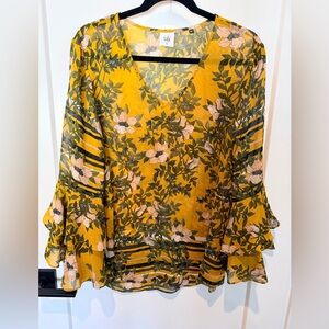 CAbi Scene Blouse #5518 XL VGUC